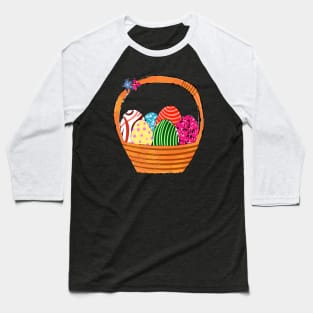 Acrylic Painting Easter Basket Baseball T-Shirt